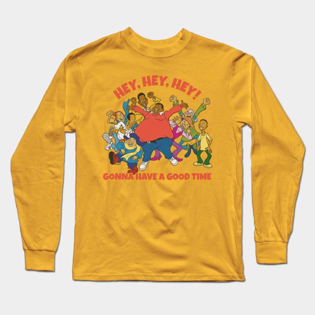 Hey, Hey, Hey! Long Sleeve T-Shirt by Kurang Kuning